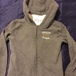 Justice gray soft hoodie- girls size 6